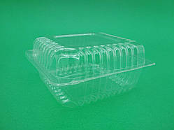 Пластикова одноразова харчова упаковка об'єм 500 мл SL9-1 119х119х25+35 50шт/уп.