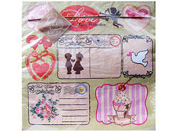 Святкова серветка (ЗЗхЗЗ, 20шт) Luxy Любовна новину (153) (1 пач.)