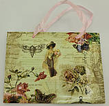 Пакет паперовий малий горизонтальний 11/18/5(арт М017) (12 шт), фото 2