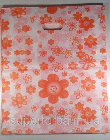 Пакет із вирубеною ручкою Подарунковий (45*55) No 6 китай (100 шт.) (1 пачка), фото 1