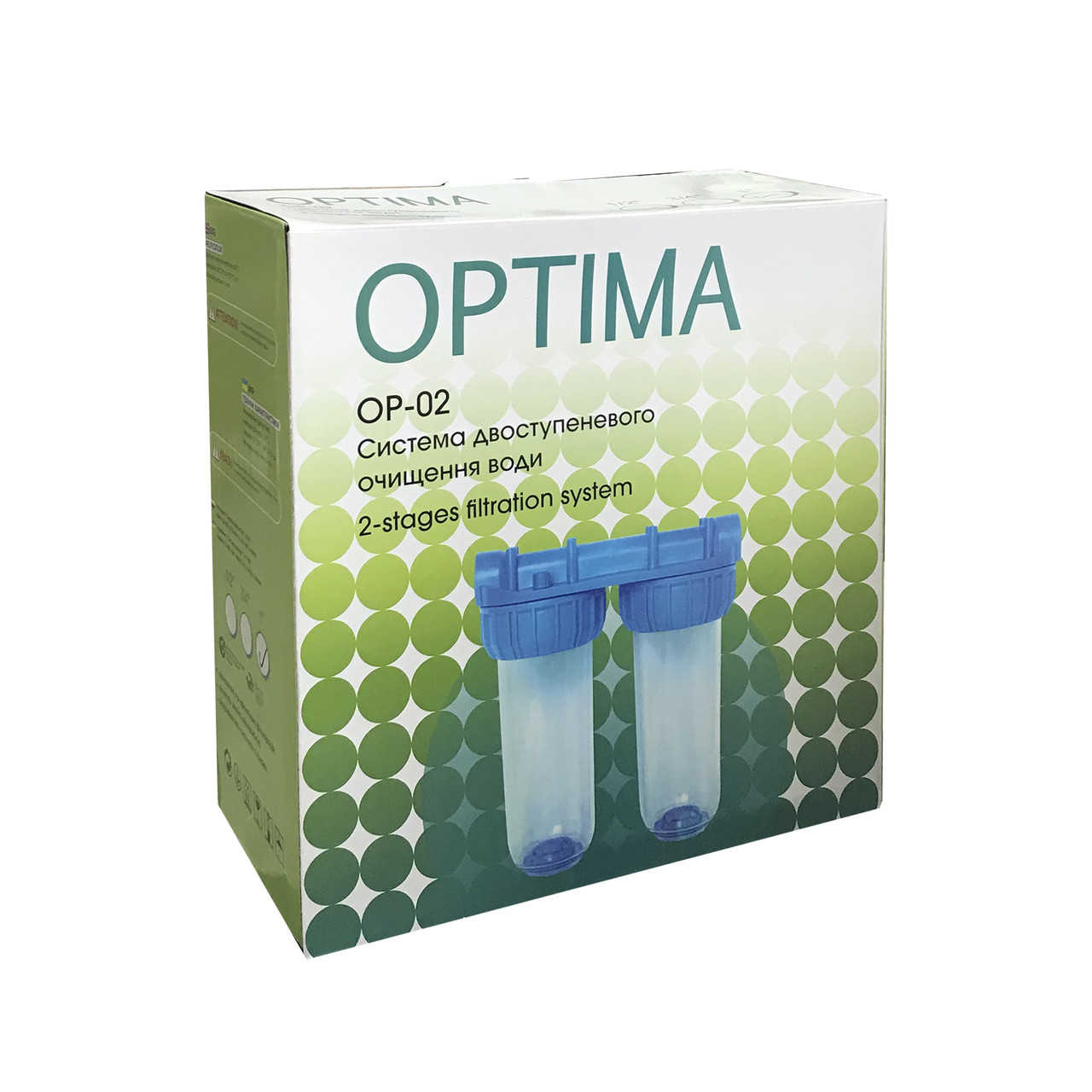 Система 2-х ступінчастого очищення води Optima OP-02, 3/4"