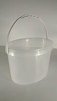 Відро овальне з кришкою 11л. прозоре (40 шт)