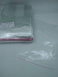 Прозорий поліпропіленовий пакет із скотчем розмір 25х35+4 щільність 25 мкр 1000 шт/уп., фото 6