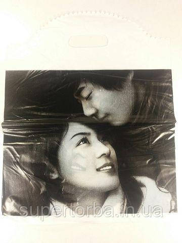 Пакет з вирубаною ручкою Ажурний (30*45)No 47 китай (50 шт.) (1 пачка), фото 1