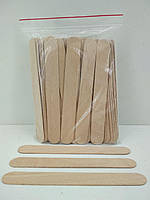 Шпателі дерев'яні для косметичних процедур (150*17*1,6) 100 шт (1 пачка)