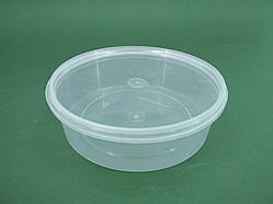 Судок з кришкою круглий 0,5 л. прозоре (50 шт)