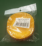 Тартолітка для кексів "Кругла жовта" D71 H22 (100 шт.)/9/ (1 уп.), фото 3