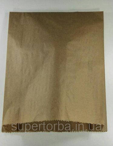 Пакет паперовий розмір 25/8*30 коричневий 100 штук, фото 1
