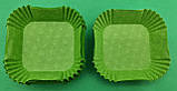 Тартолітка для кексів "Квадратна зелена" (58,5*58,5*21,5) (100 шт.)/К-58,5/ (1 уп.), фото 3