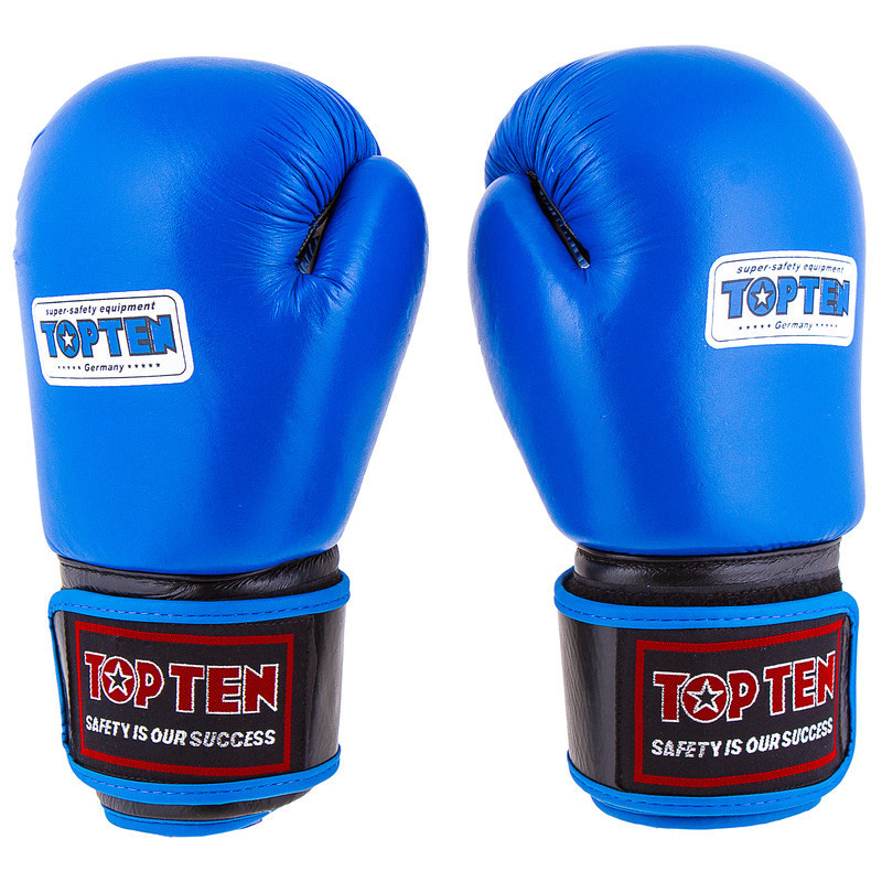 Боксерські рукавички сині шкіряні 12oz TopTen