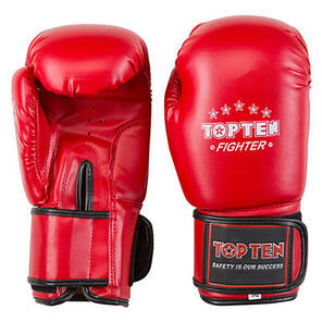 Боксерські рукавички червоні 8oz TopTen DX-3148, фото 2