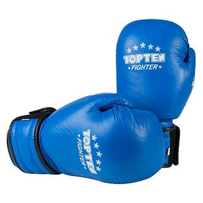 Боксерські рукавички сині шкіряні 8oz TopTen TT-X2, фото 2