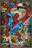 Постер плакат "Комиксы Марвел (Ретро Человек-Паук) / Marvel Comics (Spider-Man Retro)" 61x91.5см (ps-002130)