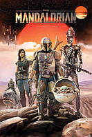 Постер плакат "Звездные Войны: Мандалорец (Группа) / Star Wars: The Mandalorian (Group)" 61x91.5см (ps-002095)