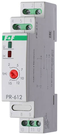 Реле струму пріоритетного дії PR-612 230В AC 2÷15A F&F, фото 2