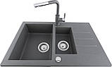 Кухонний змішувач Kernau KWT 06A PO GREY METALLIC сірий, фото 3