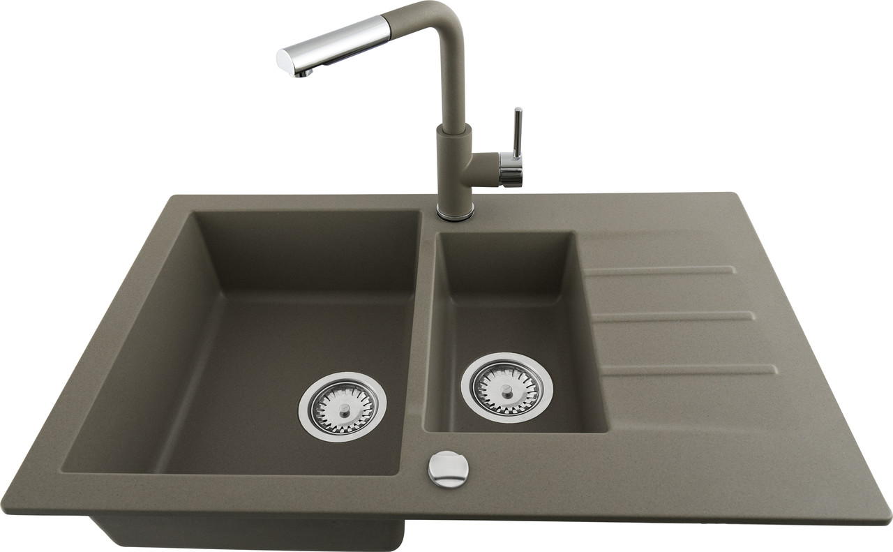 Гранітна мийка Kernau KGS A 6079 1,5B1D NATURAL BEIGE 7950 бежева