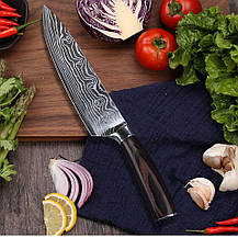 Ніж шеф-кухаря 8 дюймів Santoku, фото 3