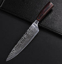 Ніж шеф-кухаря 8 дюймів Santoku, фото 6
