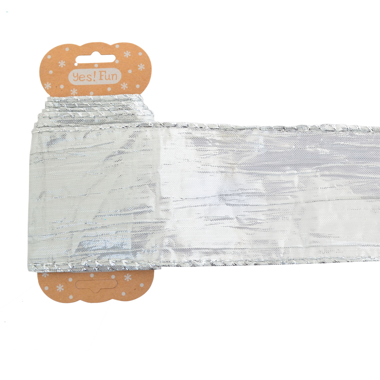 Стрічка Yes! Fun декоративна 6 см * 2 м, срібна креш