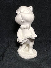 Гіпсова фігурка для розфарбовування "КІТ З ГІТАРОЮ" КСГ-96 з фарбами та пензлем