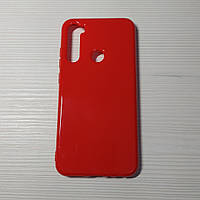 Глянцевый силиконовый чехол красный Xiaomi Redmi Note 8