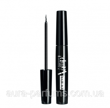 Підводка для очей водостійка з ультратонким пензлем Pupa Vamp! Professional Liner 100 Black, фото 1