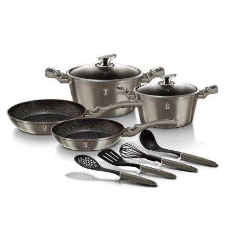 Комплект посуду BERLINGER HAUS Carbon Metallic Line 10 пр Колір вуглець 6144BH, фото 1