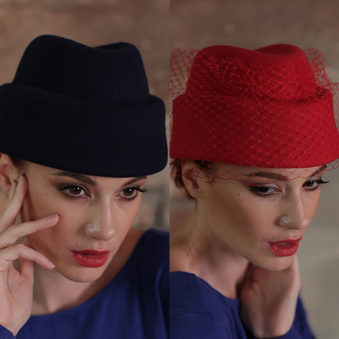 Жіночий фетровий берет пілотка раз 55-59 кольору під замовлення - фото 1 - id-p1244858211