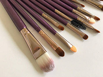 Набір пензлів для макіяжу/візажу Ma Ange 20 штук purple silver