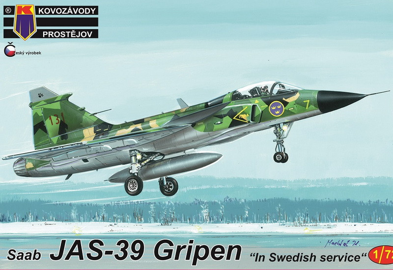 Пластикова модель 1/72 Kovozavody Prostejov 0162 Шведський винищувач JAS-39 Gripen “In Swedish service”