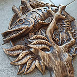 Картина різьблена з дерева. "Щука", фото 2