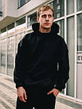 Спортивний костюм зима Асос теплий чоловічий оверсайз чорний Київ, фото 3
