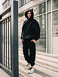 Спортивний костюм зима Асос теплий чоловічий оверсайз чорний Київ, фото 4