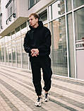 Спортивний костюм зима Асос теплий чоловічий оверсайз чорний Київ, фото 5