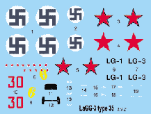 Винищувач LAGG-3 (серія 35). Збірна модель радянського літака в масштабі 1/72. RODEN 038, фото 3