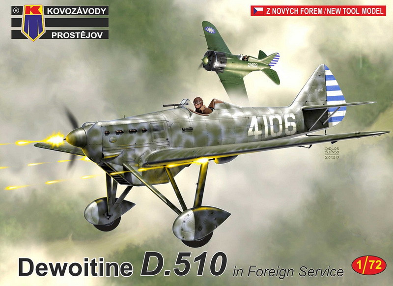 Пластикова модель 1/72 Kovozavody Prostejov 0185 Французький винищувач Dewoitine D.510 British, SSSR, China