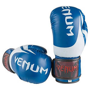 Боксерські рукавички сині 8oz Venum, DX 2145, фото 2