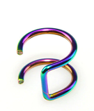 Сережки обманки для пірсингу сталь зовні 14 мм усередині 9 мм, фото 4