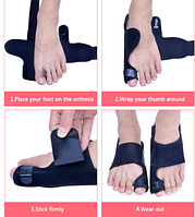 Бандаж ортез (правая нога) для ног при переломах травмах большого пальца ноги 1штук