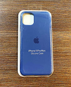 Оригинальный чехол Silicone Case на iPhone 11 Pro Max синего цвета