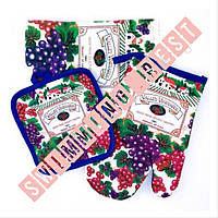 Кухонний набір 3в1 прихватки рукавичка рушник