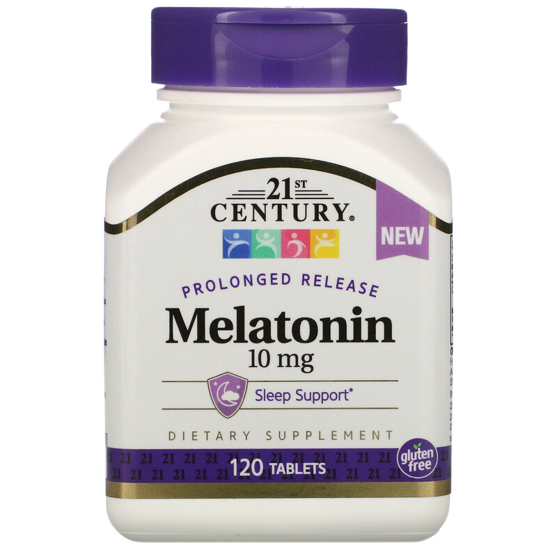 Melatonin Prolonged Release 10 мг 21st Century 120 таблеток