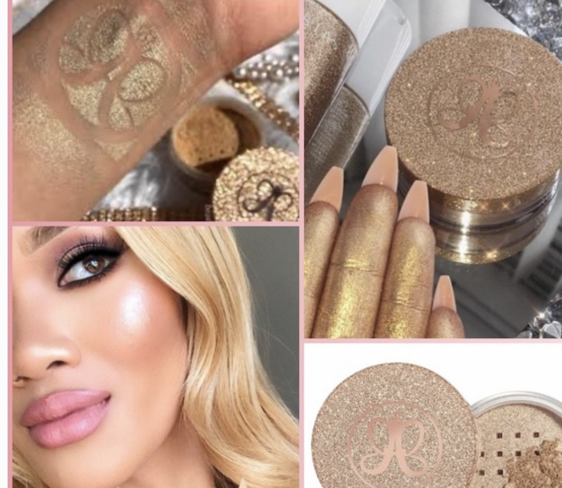 Хайлайтер для шкіри обличчя золотистий Anastasia Beverly Hills на пробу