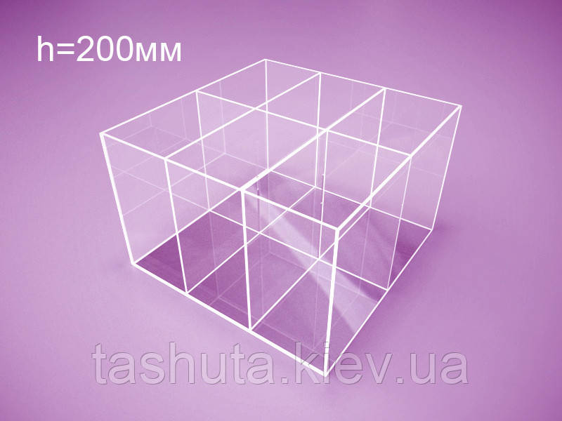 Лоток из пластика для товаров 200х200х200 мм на 6 ячеек Ташута  (35-13034-01)