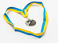 Медаль наградна для більярда Ромб зі стрічкою (2 місце, срібло) ø5см, фото 4