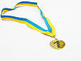 Медаль наградна для більярда Ромб зі стрічкою (1 місце, золото) ø5см, фото 2