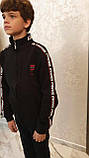 Тепла чорна кофта на байці для хлопчиків 170,176 зросту, фото 2
