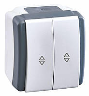 Вимикач двоклавішний прохідний, Mono electric, OCTANS IP54