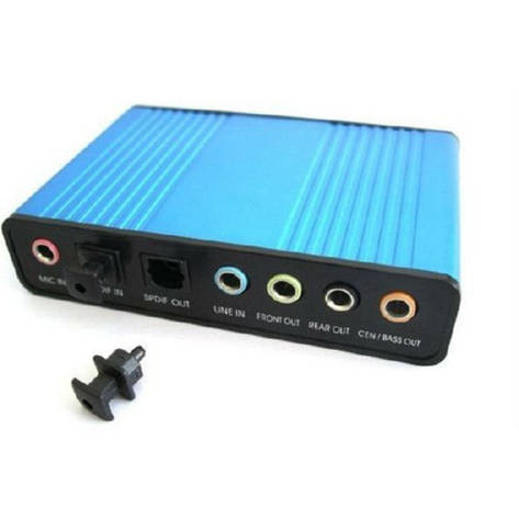 Зовнішня USB звукова карта 5.1 S/PDIF, апаратна CM6206, фото 1